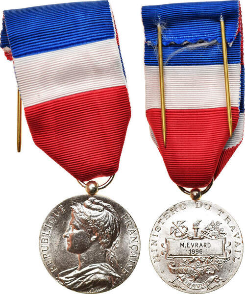 Frankreich Medaille 1996 Médaille D Honneur Du Travail Excellent